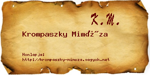 Krompaszky Mimóza névjegykártya